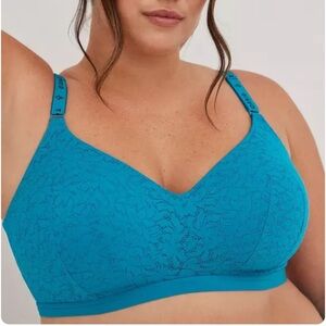 TORRID  Turquoise Lace Wireless Support Bra!!!  Size 42 G